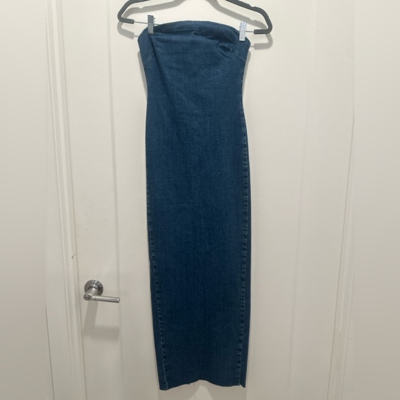 Zara Denim Maxi Dress NWT Size XS - Picture 3 of 8